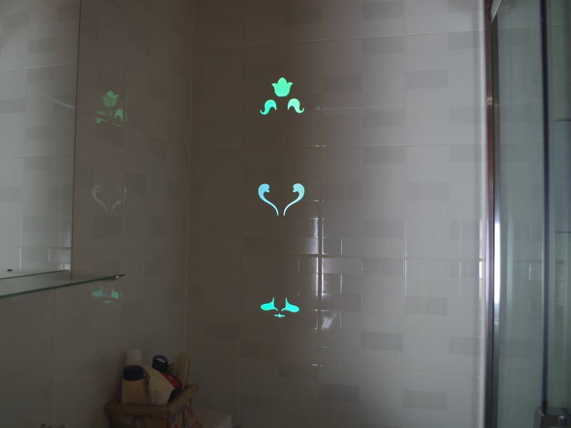 Shaped Tilelites in shower room